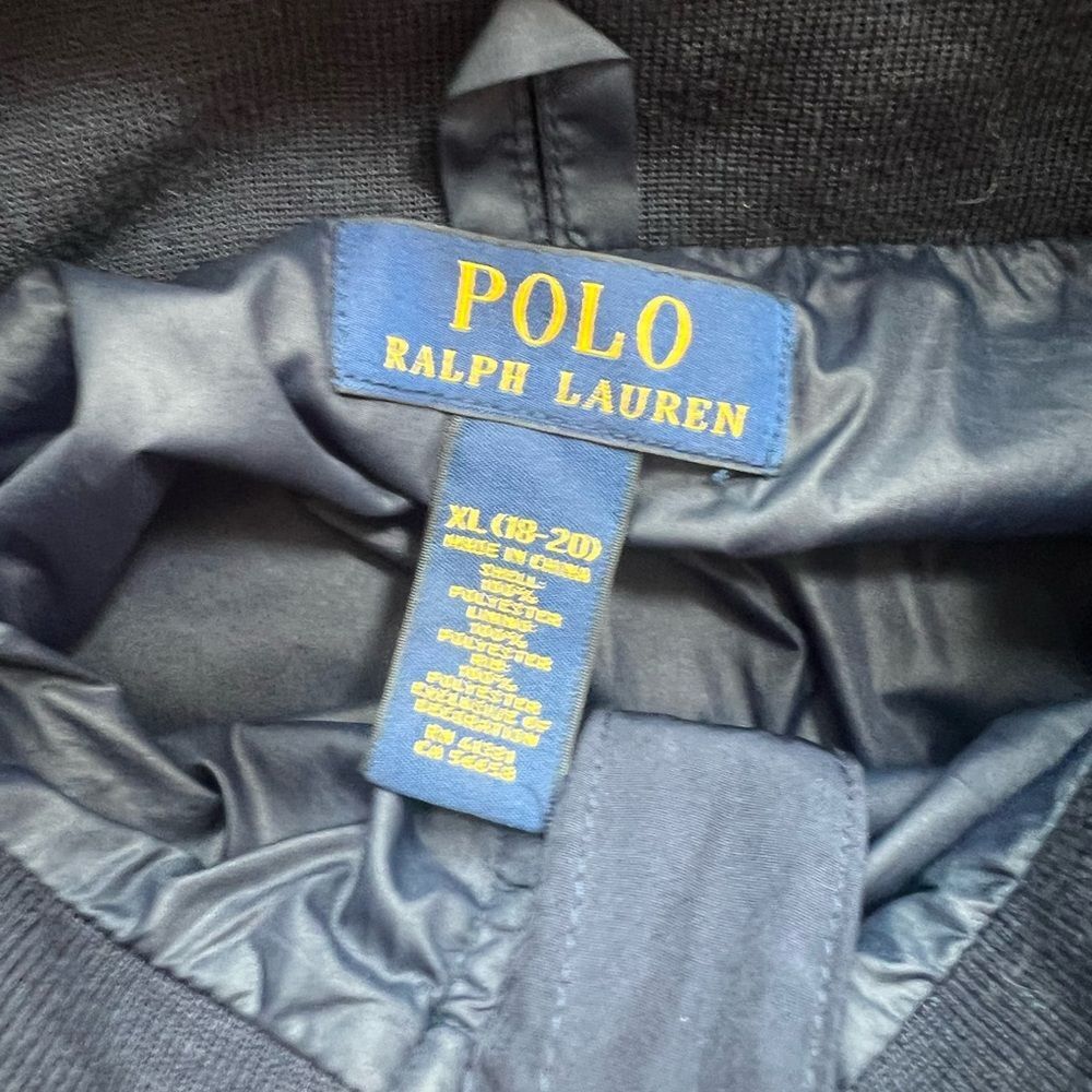 POLO Ralph Lauren Blue Kids P-Layer 1 Hooded Jacket Size XL 18-20 Outdoor Zip - Picture 9 of 15
